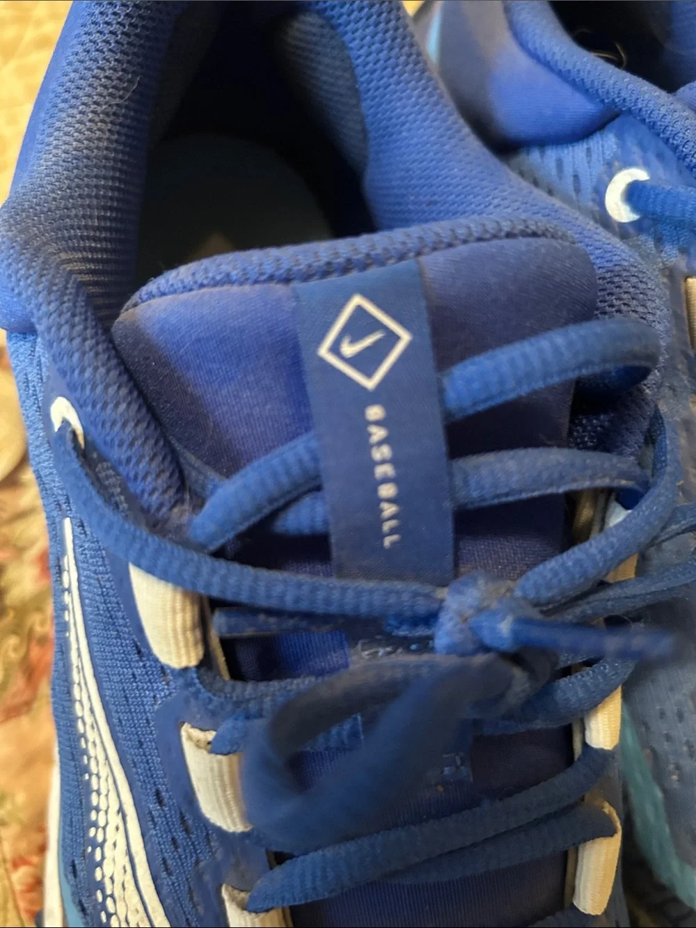 Nike Royal Blue Baseball Cleats with White Swoosh